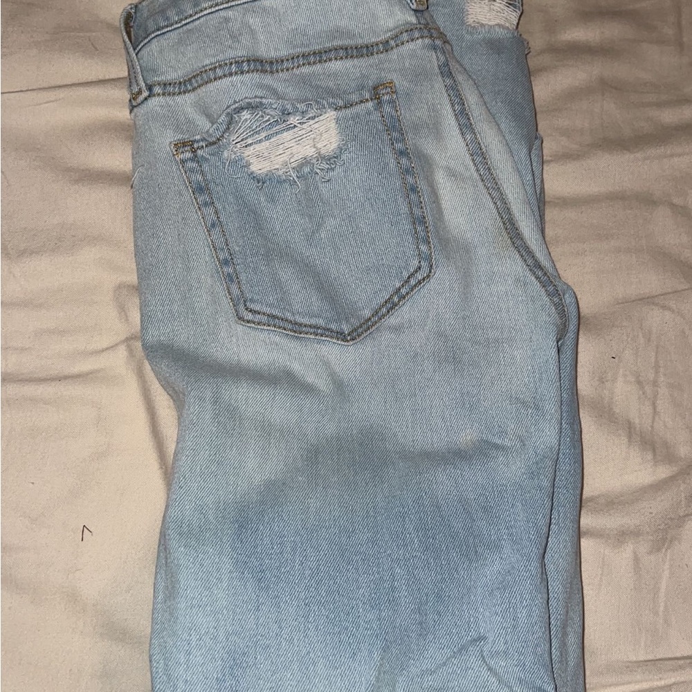 Hollister Light Blue Distressed Women Jeans